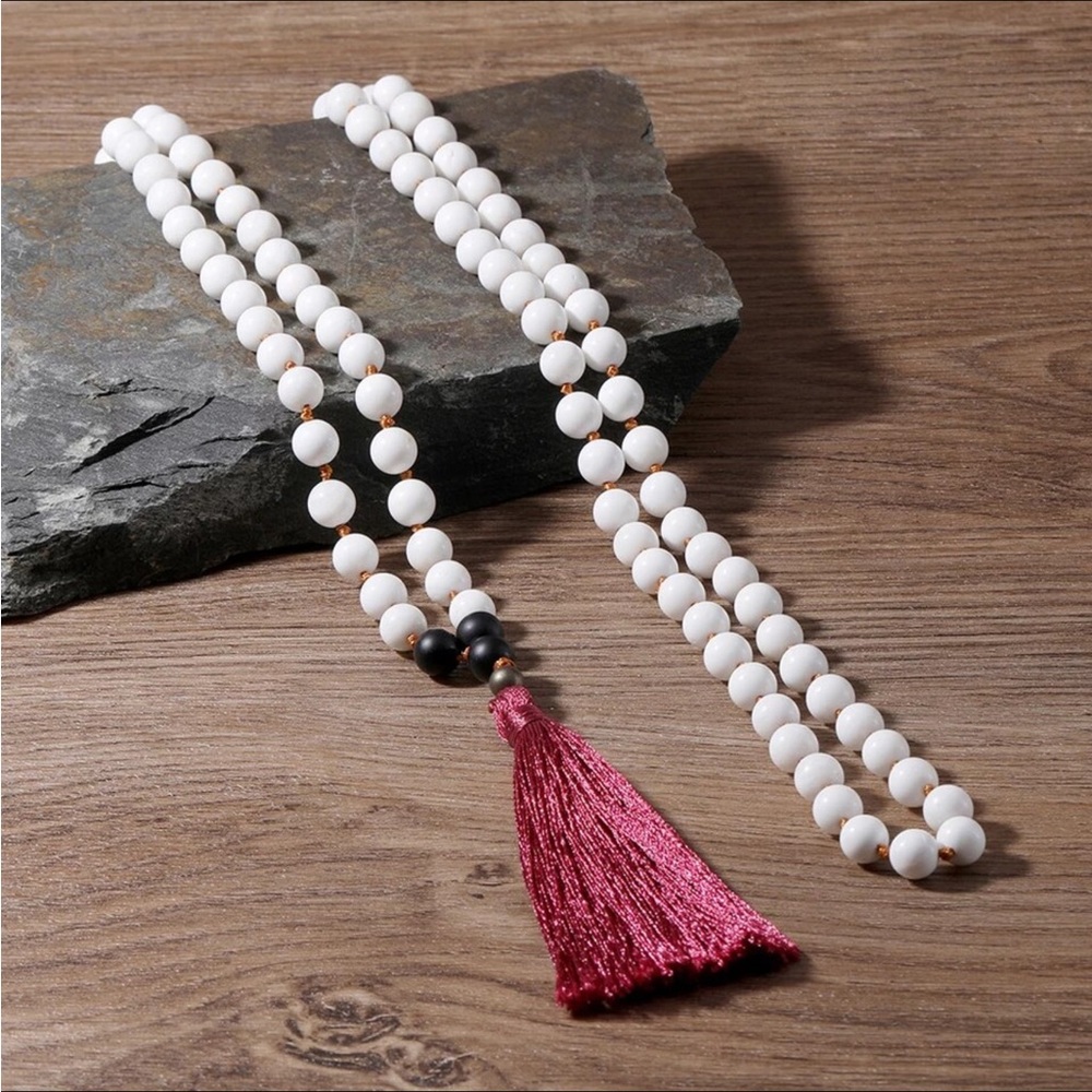 COPY - White jade Mala - Picture 3 of 4